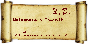 Weisenstein Dominik névjegykártya